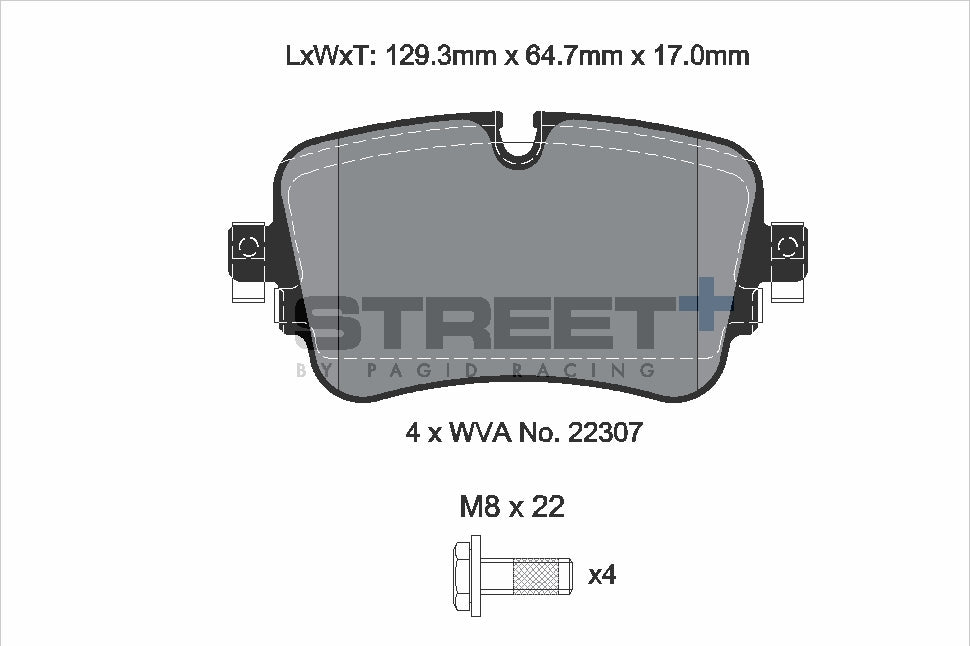 Pagid Street Plus brake pads T8227SP2001