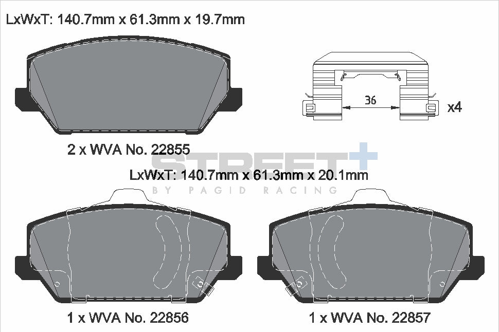 Pagid Street Plus brake pads T8229SP2001