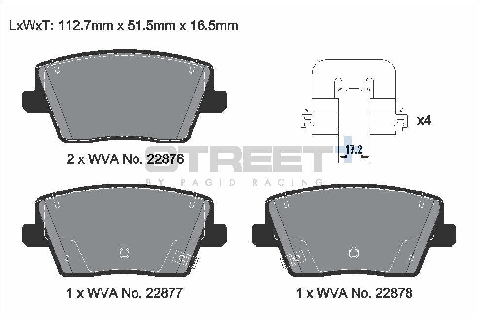 Pagid Street Plus brake pads T8230SP2001