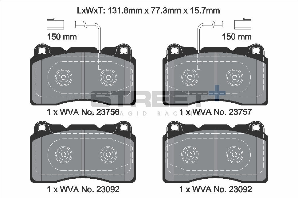 Pagid Street Plus brake pads T8254SP2001