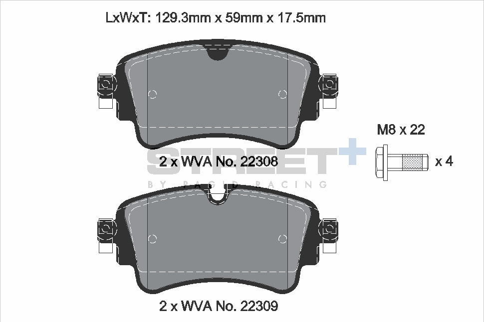 Pagid Street Plus brake pads T8260SP2001