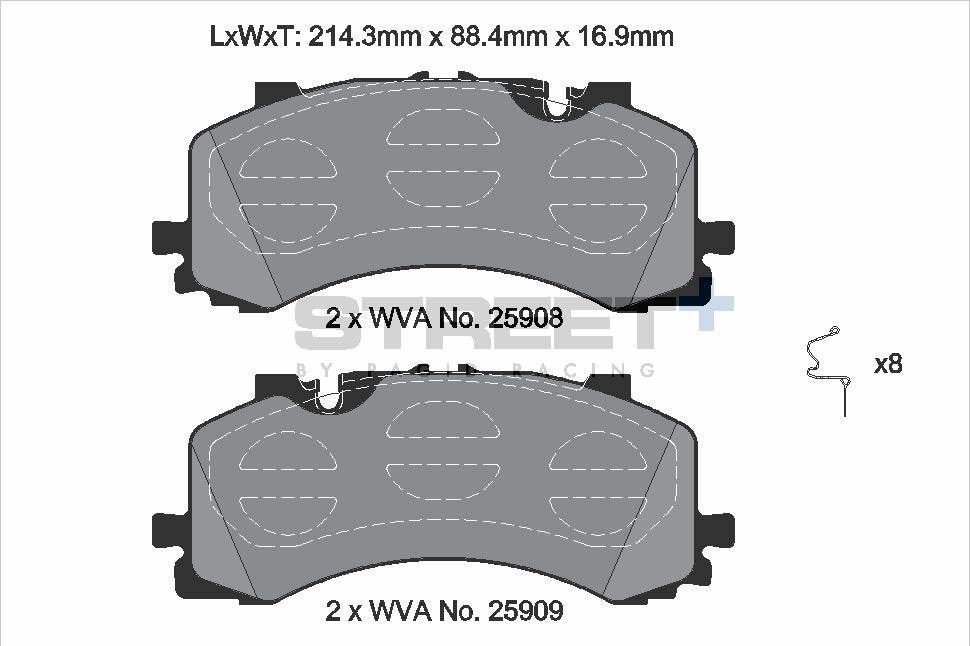 Pagid Street Plus brake pads T8262SP2001