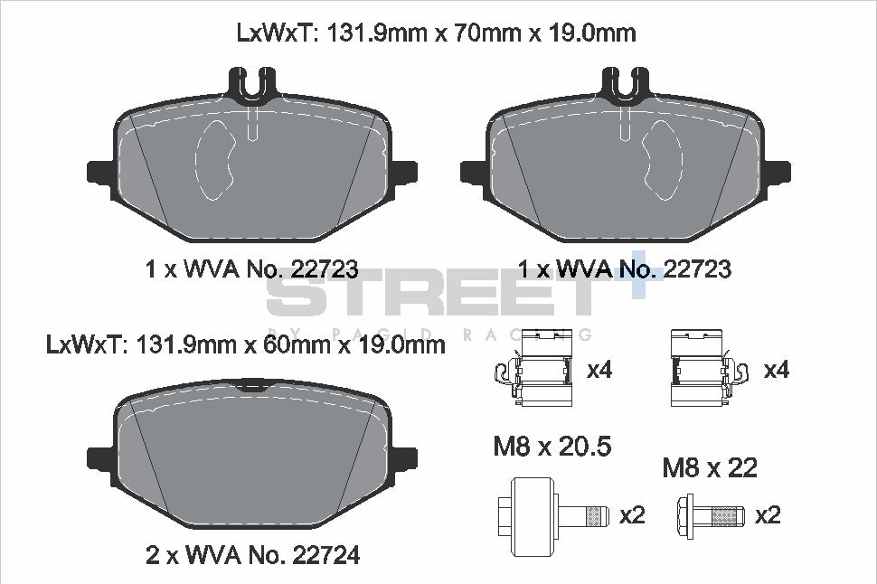 Pagid Street Plus brake pads T8263SP2001