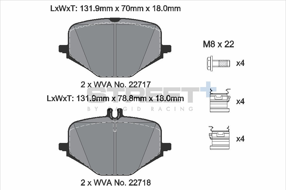 Pagid Street Plus brake pads T8265SP2001