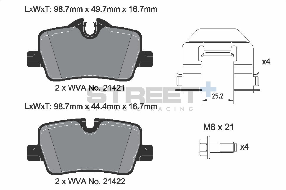 Pagid Street Plus brake pads T8266SP2001