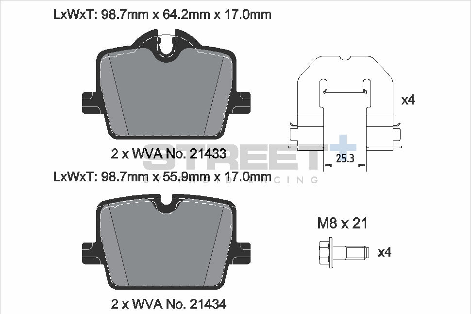 Pagid Street Plus brake pads T8267SP2001
