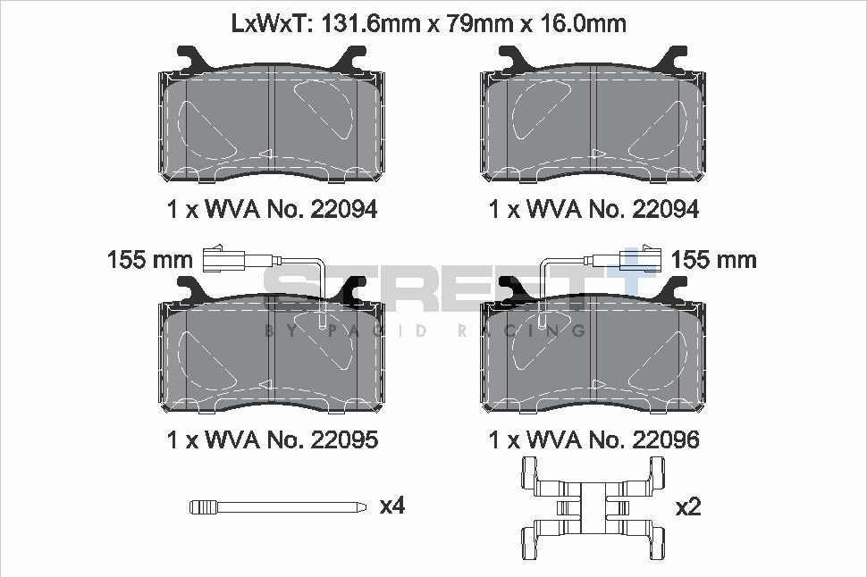 Pagid Street Plus brake pads T8284SP2001