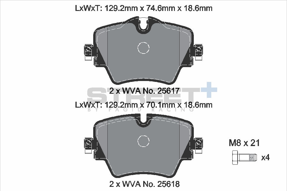 Pagid Street Plus brake pads T8285SP2001