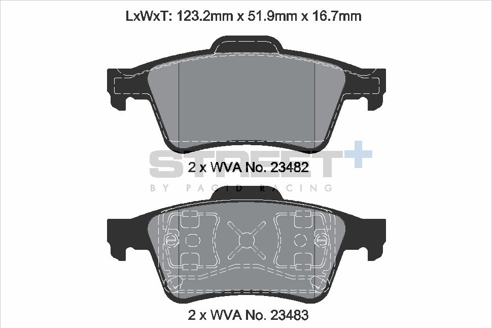 Pagid Street Plus brake pads T8293SP2001