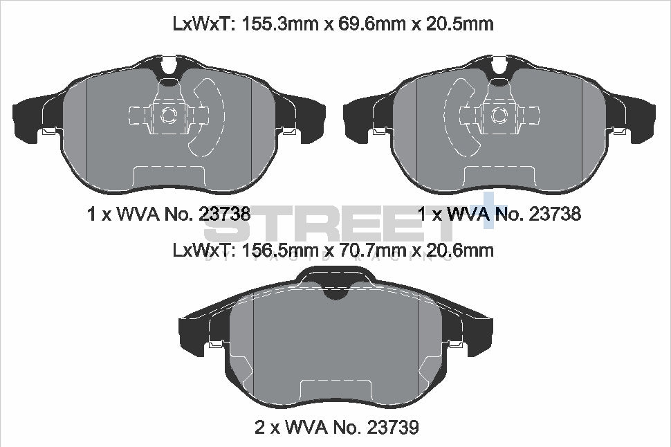 Pagid Street Plus brake pads T8294SP2001