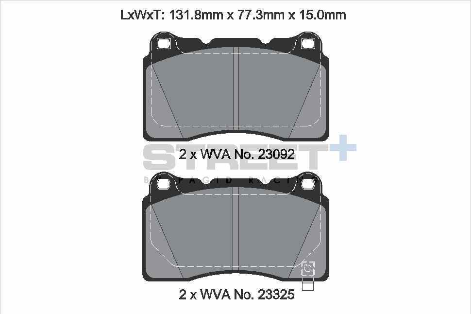 Pagid Street Plus brake pads T8300SP2001