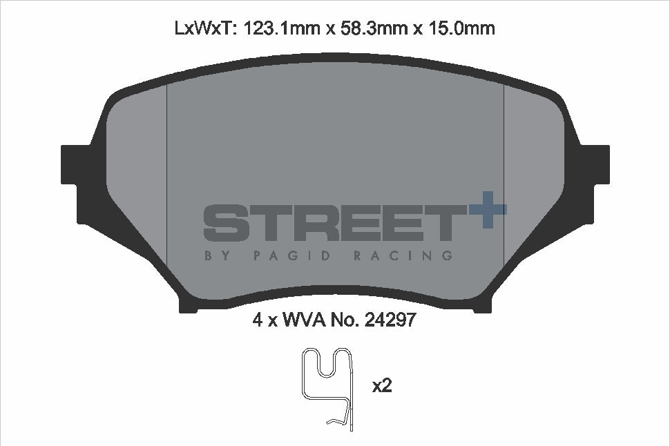 Pagid Street Plus brake pads T8301SP2001