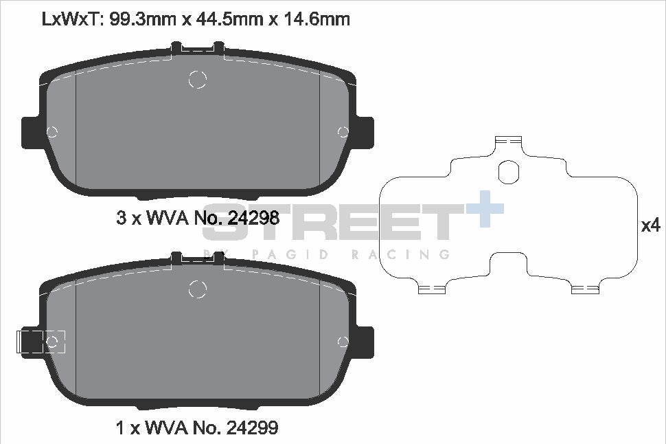 Pagid Street Plus brake pads T8302SP2001