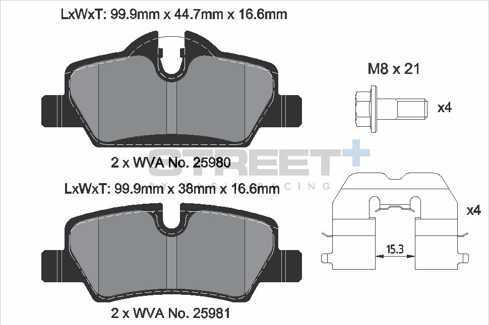 Pagid Street Plus brake pads T8305SP2001