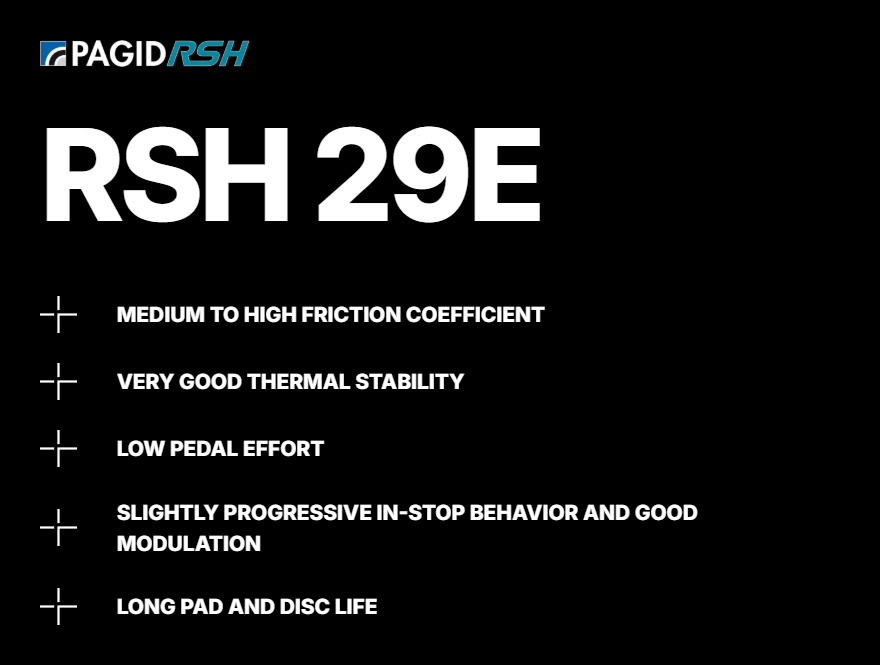 Pagid RSH 29E compound features