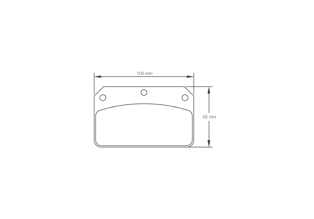 Pagid Racing Brake Pads – Shape 1796 (RSL 29) - pad shape drawing