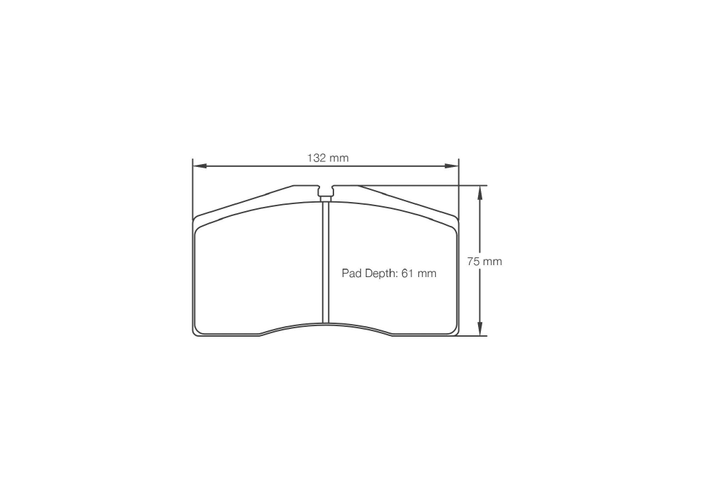 Pagid Racing Brake Pads – Shape 1842 - pad shape drawing