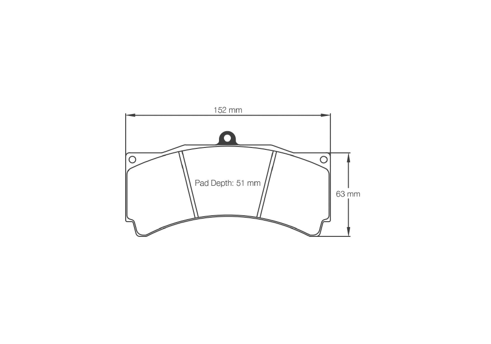 Pagid Racing Brake Pads – Shape 1903 - pad shape drawing