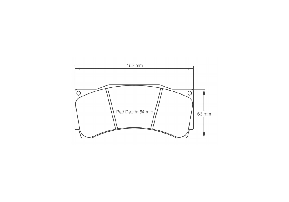 Pagid Racing Brake Pads – Shape 1904 - pad shape drawing