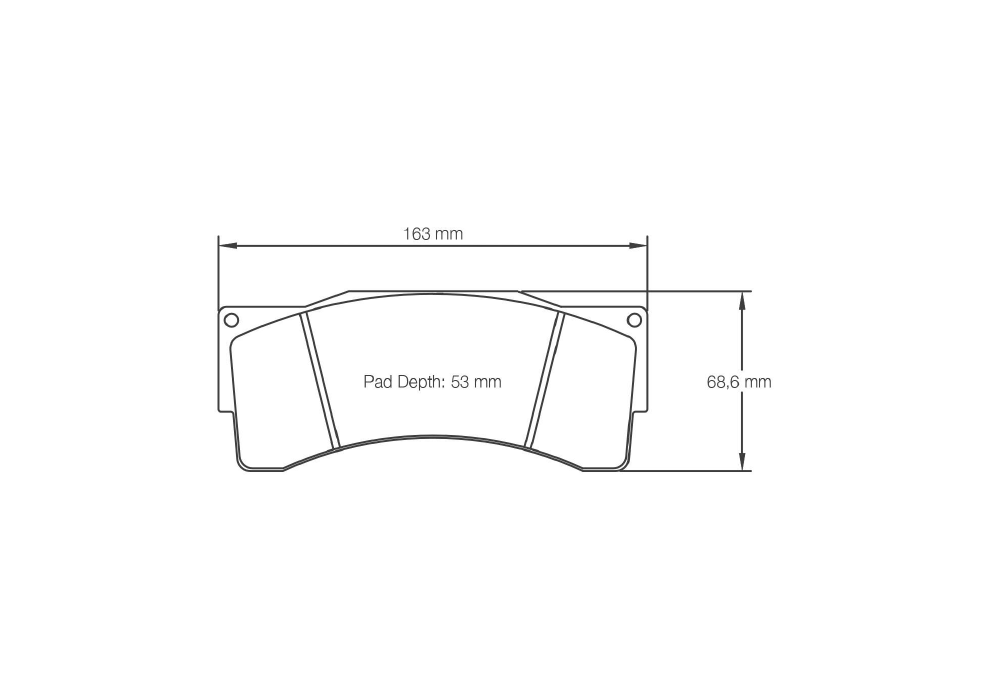 Pagid Racing Brake Pads – Shape 2559 (RSL 1) - pad shape drawing