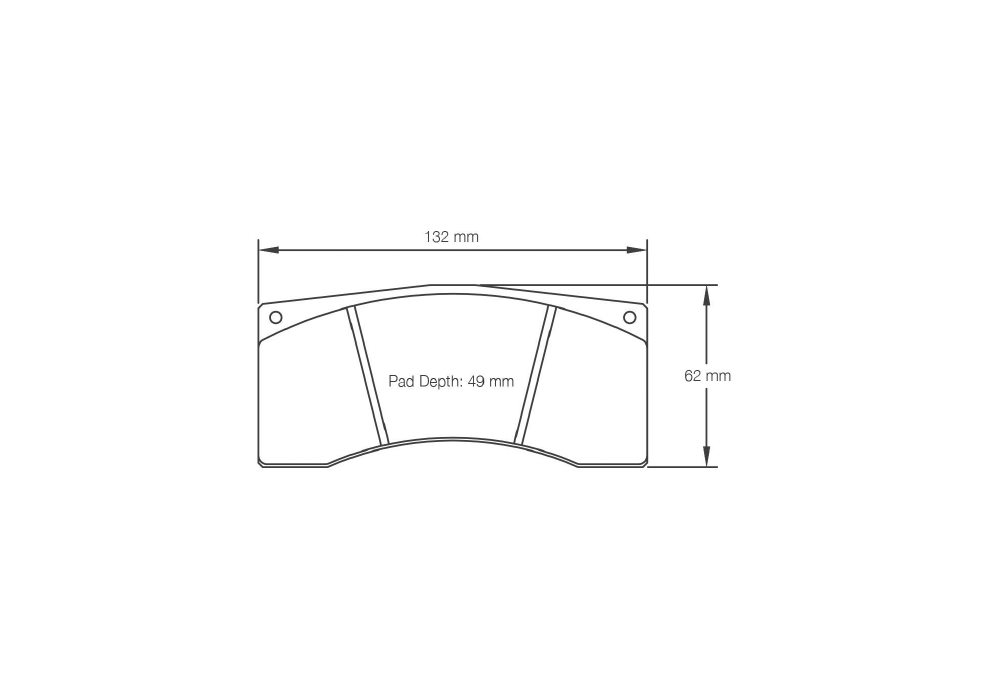 Pagid Racing Brake Pads – Shape 2704 - pad shape drawing