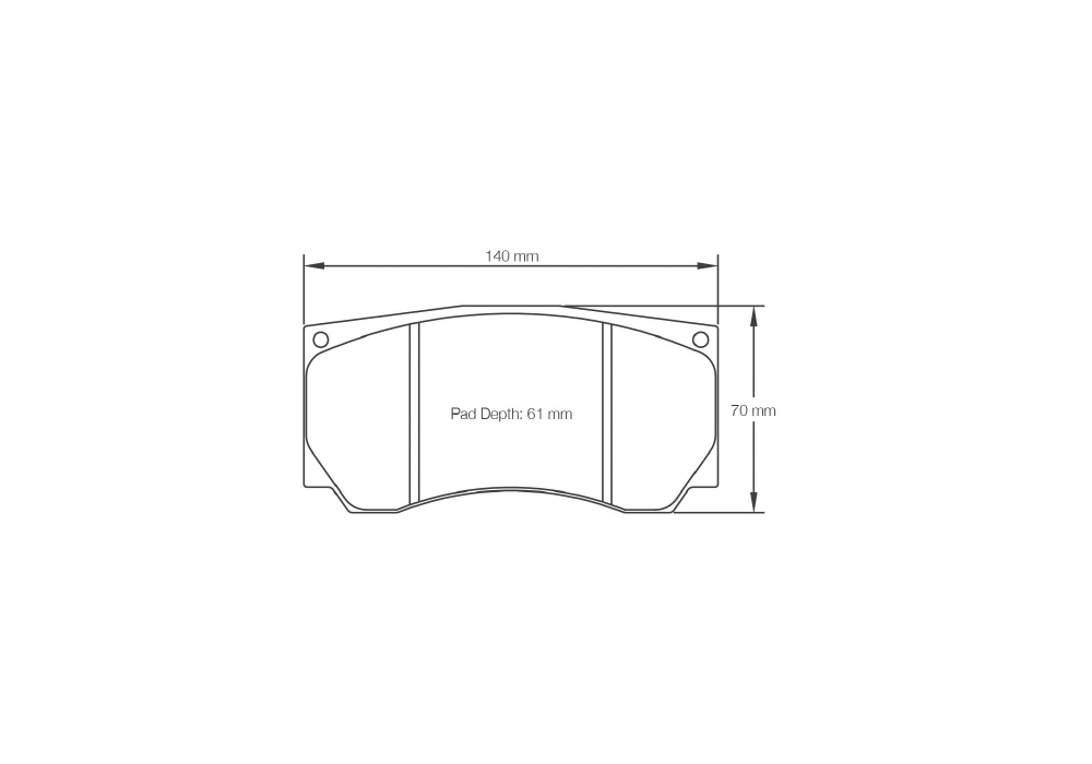 Pagid Racing Brake Pads – Shape 3279 (RST 2) - pad shape drawing