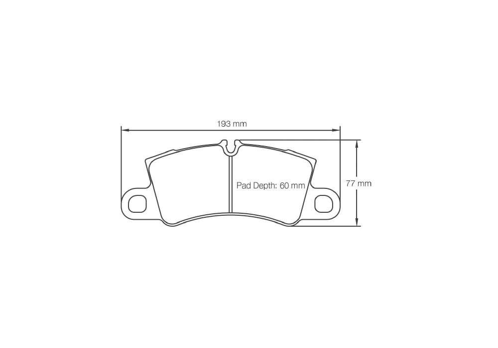 Pagid Racing Brake Pads – Shape 4581 (RSC 1, RSL 1) - pad shape drawing