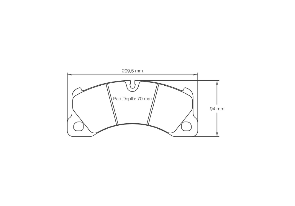 Pagid Racing Brake Pads – Shape 4917 (RSL 29) - pad shape drawing