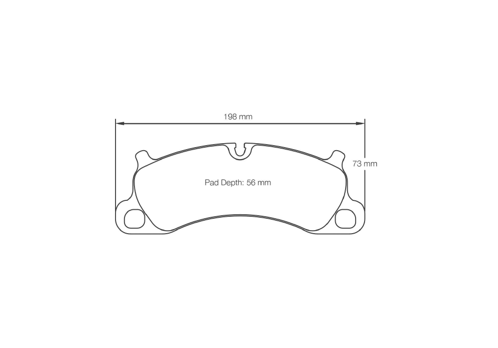 Pagid Racing Brake Pads – Shape 4922 (RSL 29) - pad shape drawing