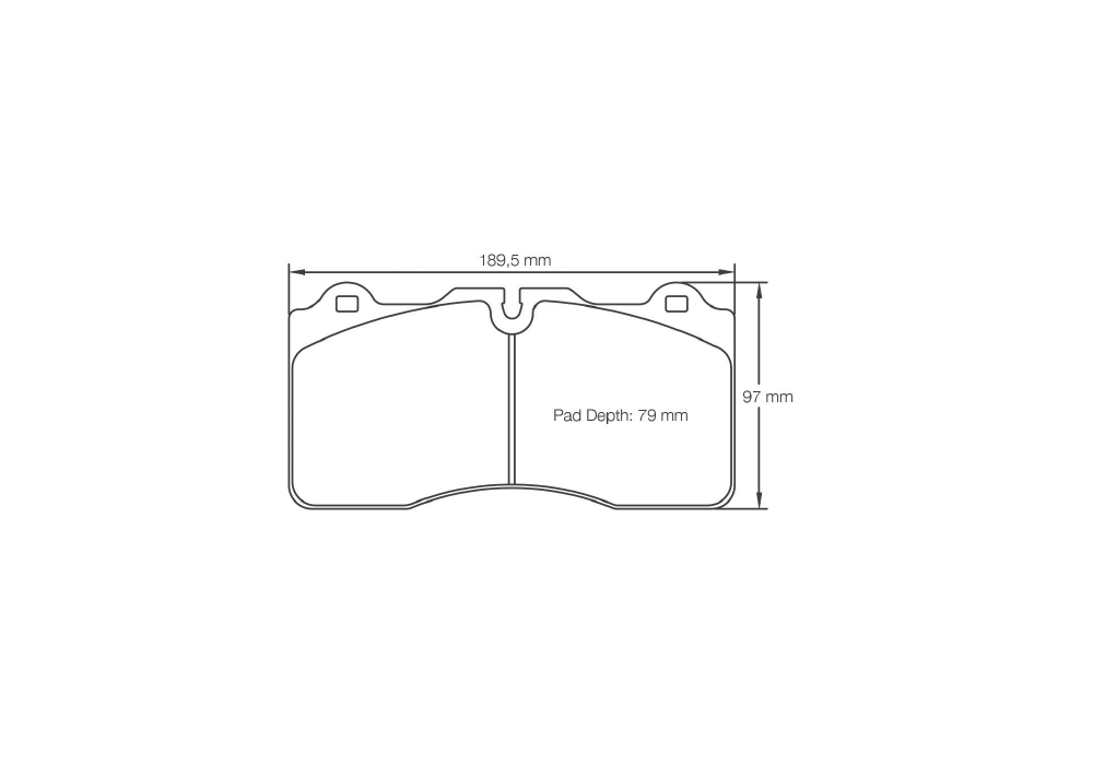 Pagid Racing Brake Pads – Shape 4945 (RSC 1) - pad shape drawing