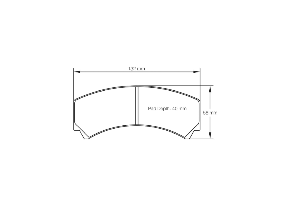Pagid Racing Brake Pads – Shape 8237 (RST 3) - pad shape drawing