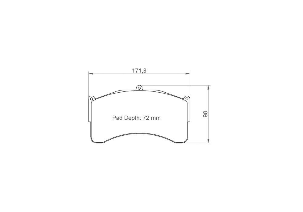 Pagid Racing Brake Pads – Shape 8314 (RSX) - pad shape drawing